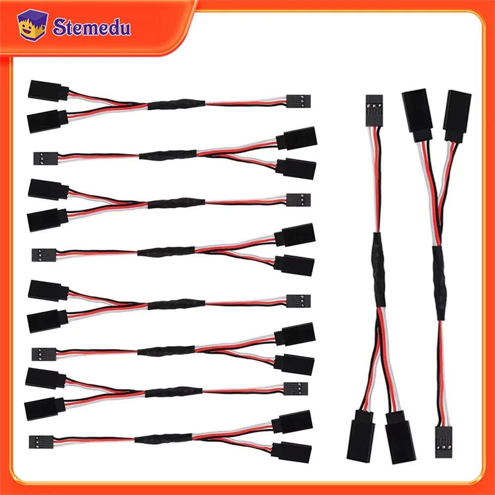 150mm Y Style JR Cable 3-Pin Servo Motor Extension Cord for Futaba RC Airplane Servos Accessories Plugs Connector Cable Splitter