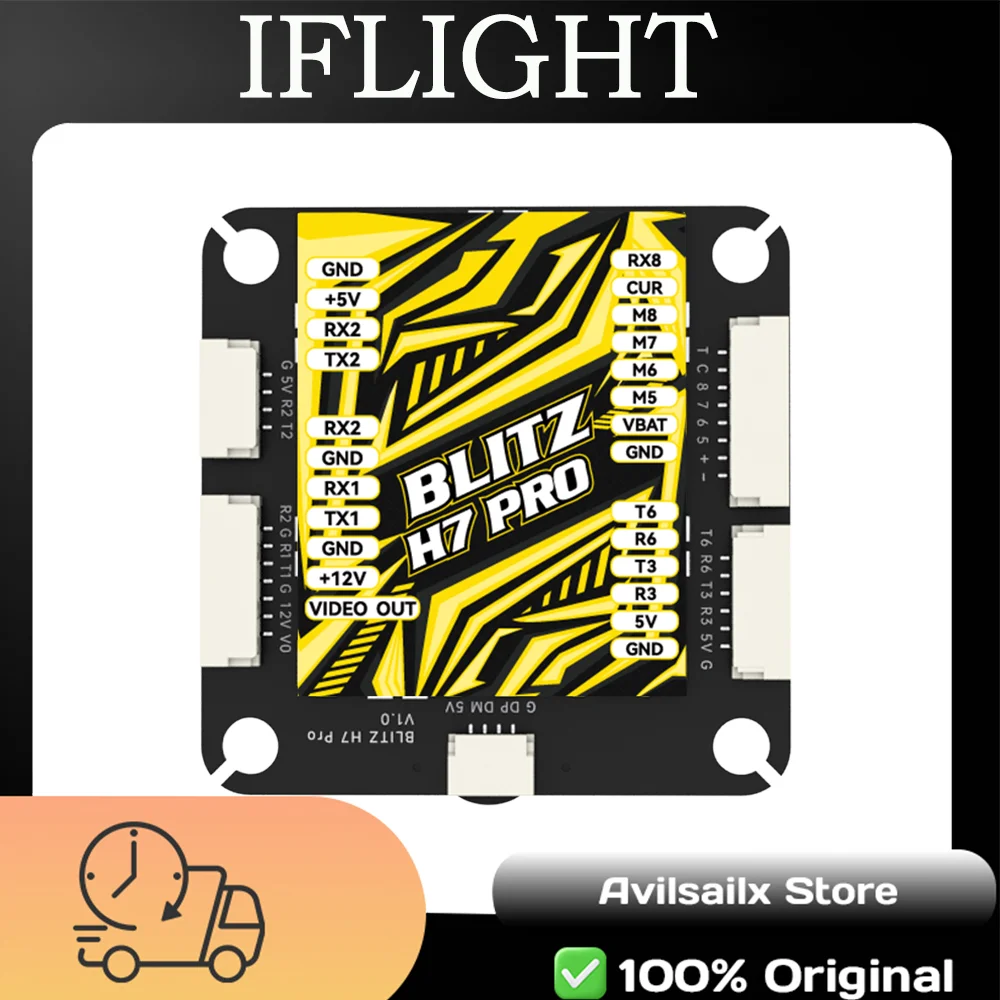 iFlight BLITZ H7 Pro Flight Controller 4-12S STM32H743 OSD Baro Blackbox Smartaudio IRC Tramp VTX 35x35mm FPV Drone