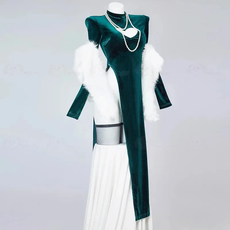 

DY20Fubuki From Anime ONE PUNCH-MAN Fubuki Cheongsam Cosplay Costume Women Sexy Velet Dress25