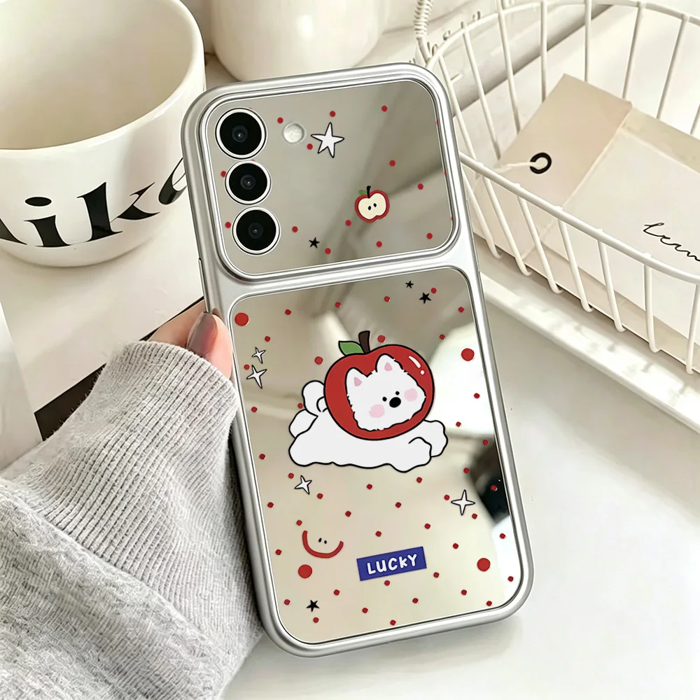 Make Up Mirror Cute Dog Phone Case For Samsung A57 5G A56 A55 A17 A16 A54 S26 Ultra S25 FE S24 S23 A53 A37 A36 A35 A07 A06 Cover - view 5