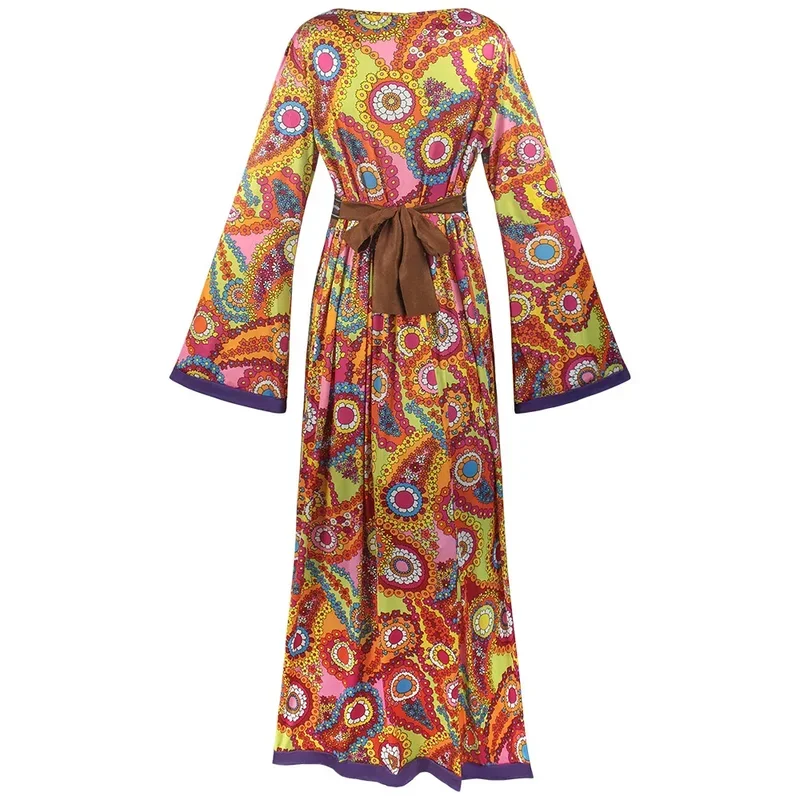 زي هيبي تنكري للنساء ، فستان هالوين كلاسيكي ، حفلة حب السلام ، ديسكو الروك ، تنكر قبيلة هندية ، 60s ، 70s