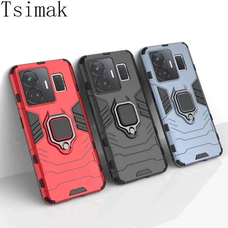 Shockproof Case For Realme GT Neo 5 6 SE Ring Holder Armor Back Coque for OPPO Realme GT 2 Pro Neo 3 2T 3T 6T 5G Phone Cover