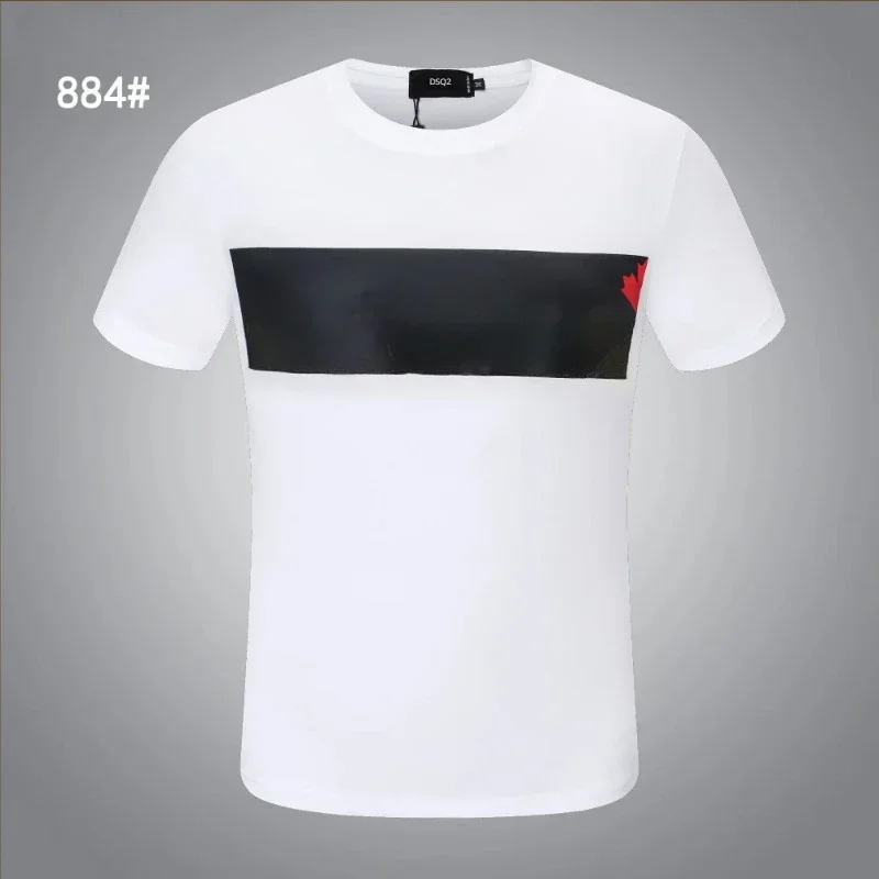 

Brand 2025 Men's T-shirt Fashion Round Neck Top Pure Cotton Printed ICON T-shirt Multicol Black White M-3XL