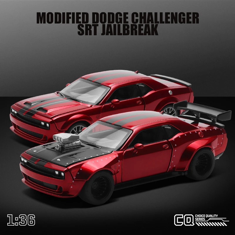 

Modify Assembled CCA 1:36 Dodge Challenger SRT JAILBREAK Simulated Alloy Diecast Premium Race Car gift Kids friend One Piece