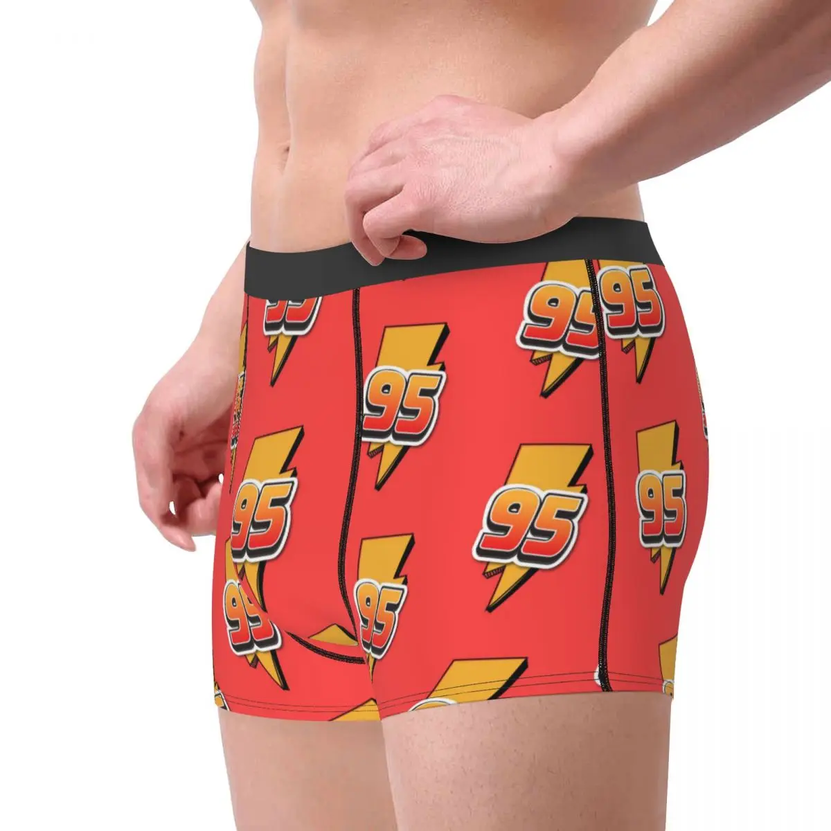 Custom Cartoon Lighting McQueen Boxers Shorts Men Cars Briefs Underwear Funny Underpants