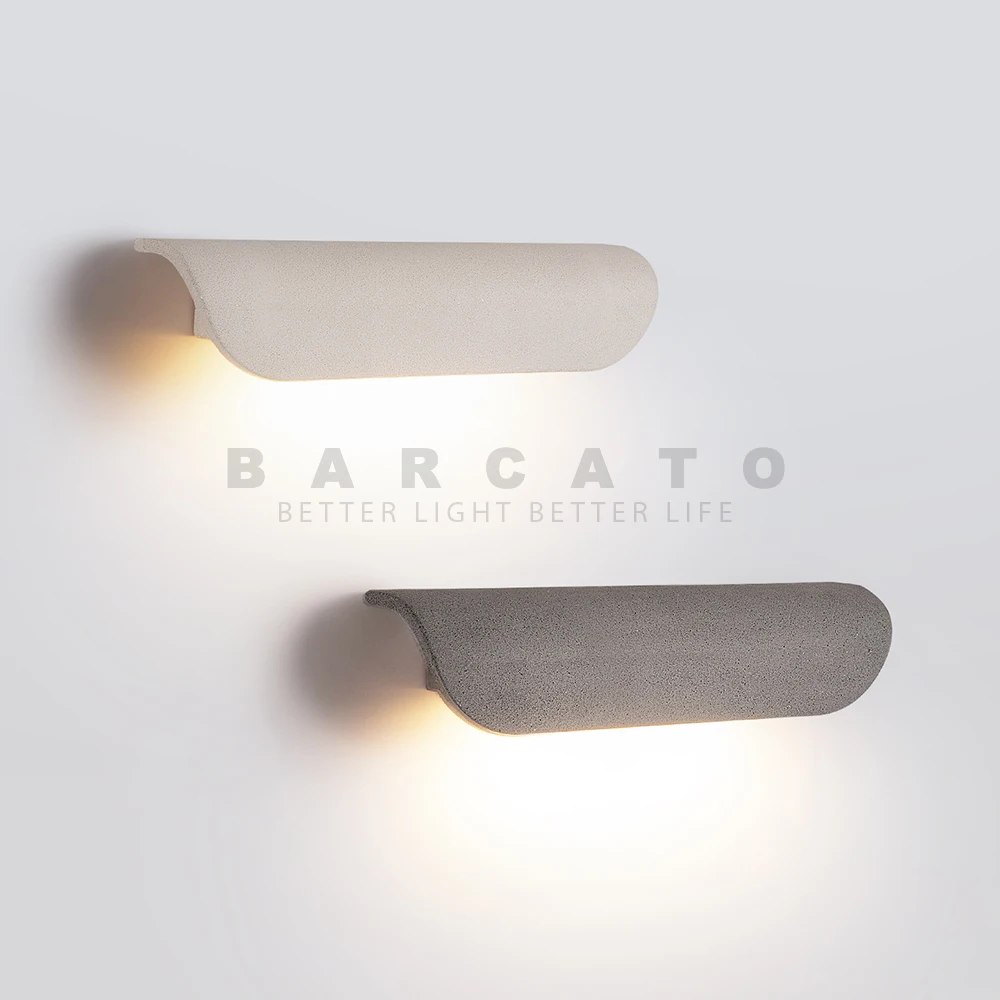 Outdoor Concrete Wall Sconce IP65 Waterproof Porch Wall Light LED Down Lighting for Shop Villa Resort Stair Entrance Fixture