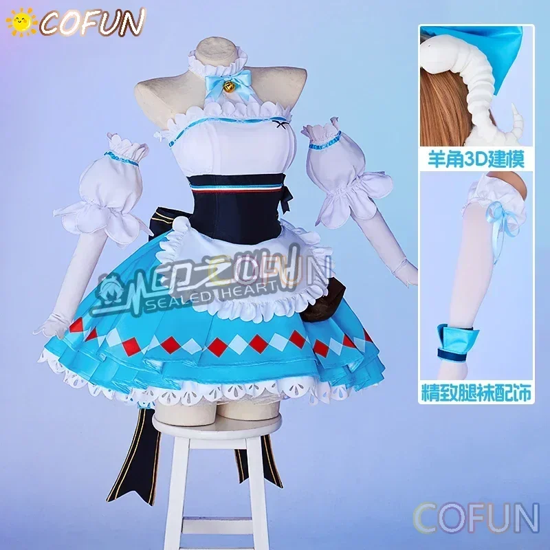 

COFUN Eyjafjalla Cosplay Costume Arknights Game Suit Cos Lovely Maid Dress Uniform Halloween Party Outfit Women New 2024