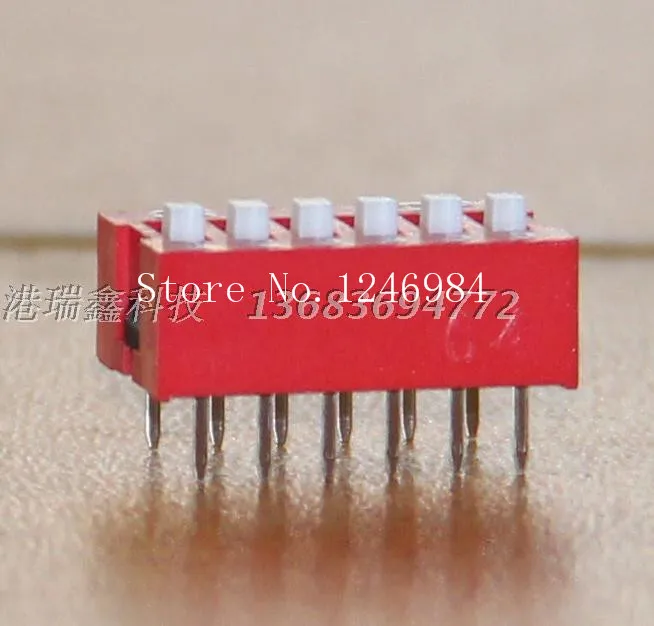 [SA]Taiwan Huanda DIP-6 DIP switch 6 DIP switch combination switch DS-06 original authentic--100PCS/LOT