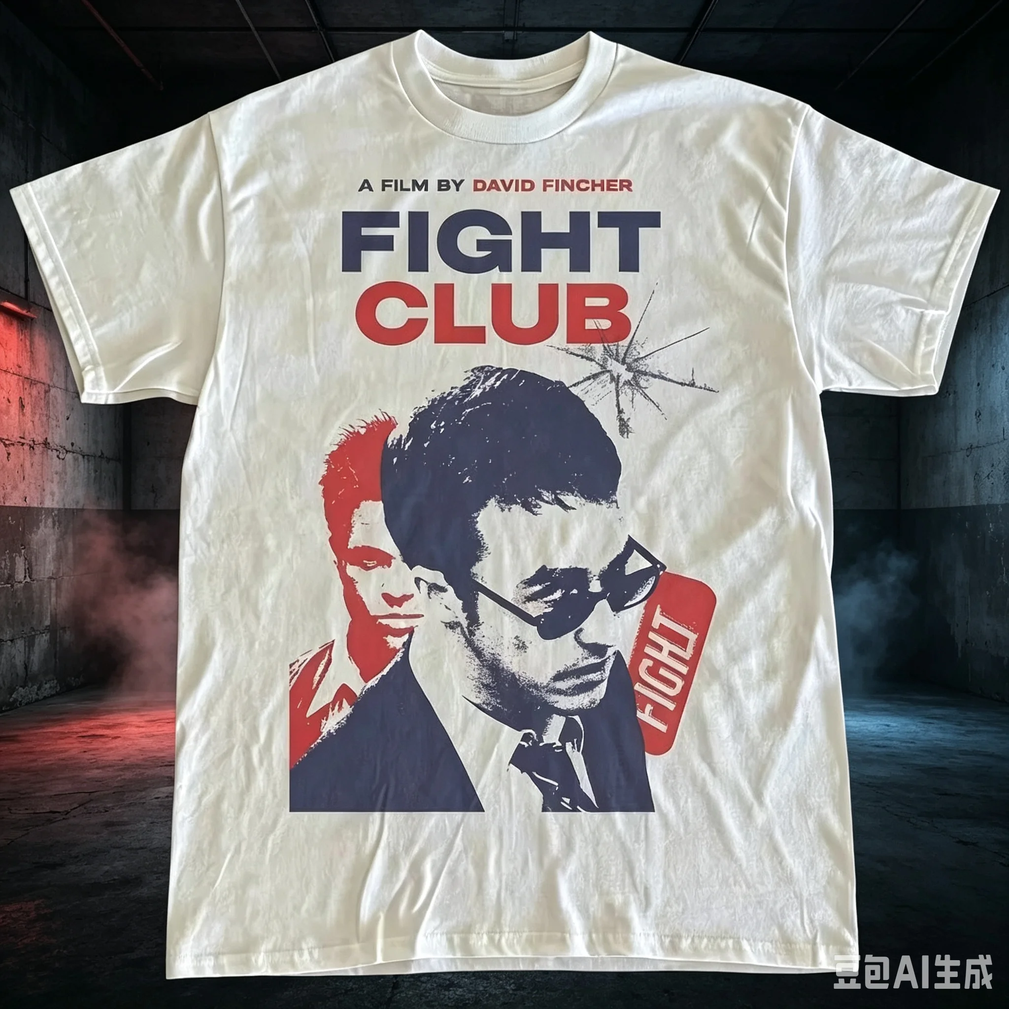 Men'S 2026 Vintage Fight Club Movie Graphic T-Shirt David Fincher Film Design with Red Text Retro 90 Y2K
