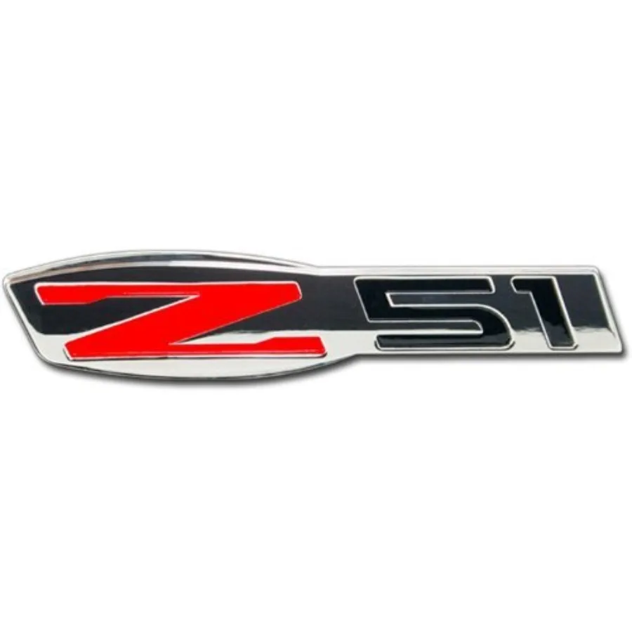 

C6 Corvette Z51 Emblem - Billet Chrome Hand Painted Badge for Interior or Exterior