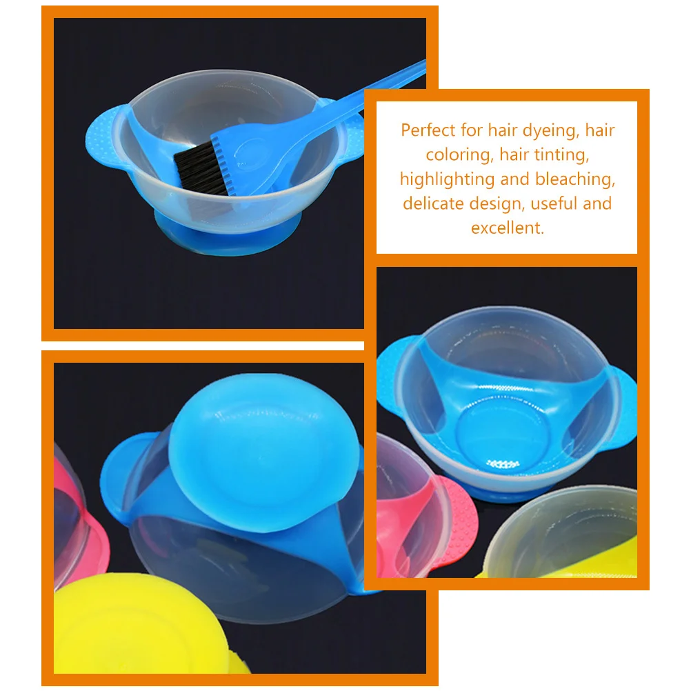 

1Set Hair Dye Bowl and Brush Set Thickened Design Reusable Easy Clean Hair Coloring Mixing Bowl Highlight Bleach Dyeing Kit