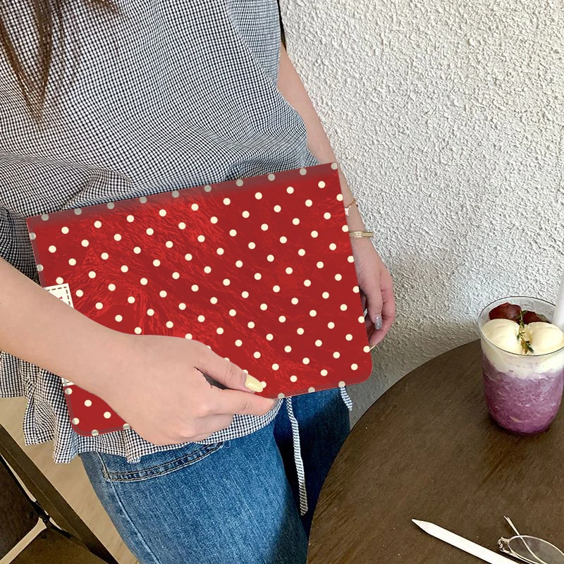 Shiny red polka dots TABLET CASE FOR iPad pro 10/11-Inch 2020/6th/7th /8th /Air 3rd/Air 4th/9th gen/Air 5th Gen 2022/Air 16