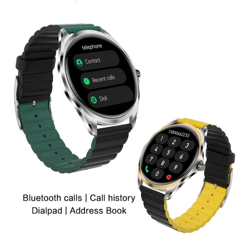 AI صوت الهاتف ساعة ذكية رجل إمرأة معدل ضربات القلب الصحة مقاوم للماء Smartwatch التحكم بالموسيقى APP رسالة تذكير ساعات الطقس
