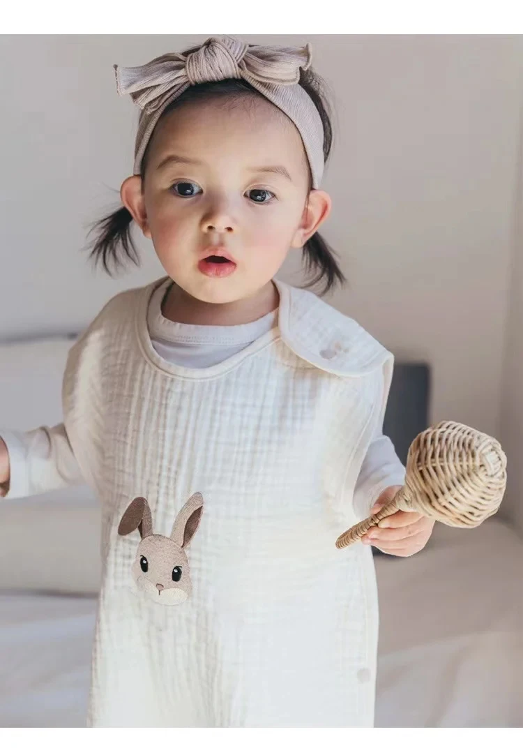 Baby gauze sleeping bag spring, summer, autumn thin children's baby four seasons pajamas image 5