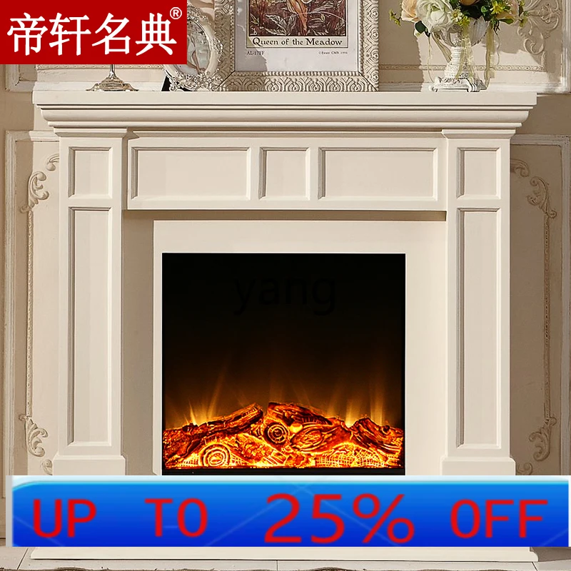 

LMMsimple American solid wood fireplace cabinet European decorative heating furnace core