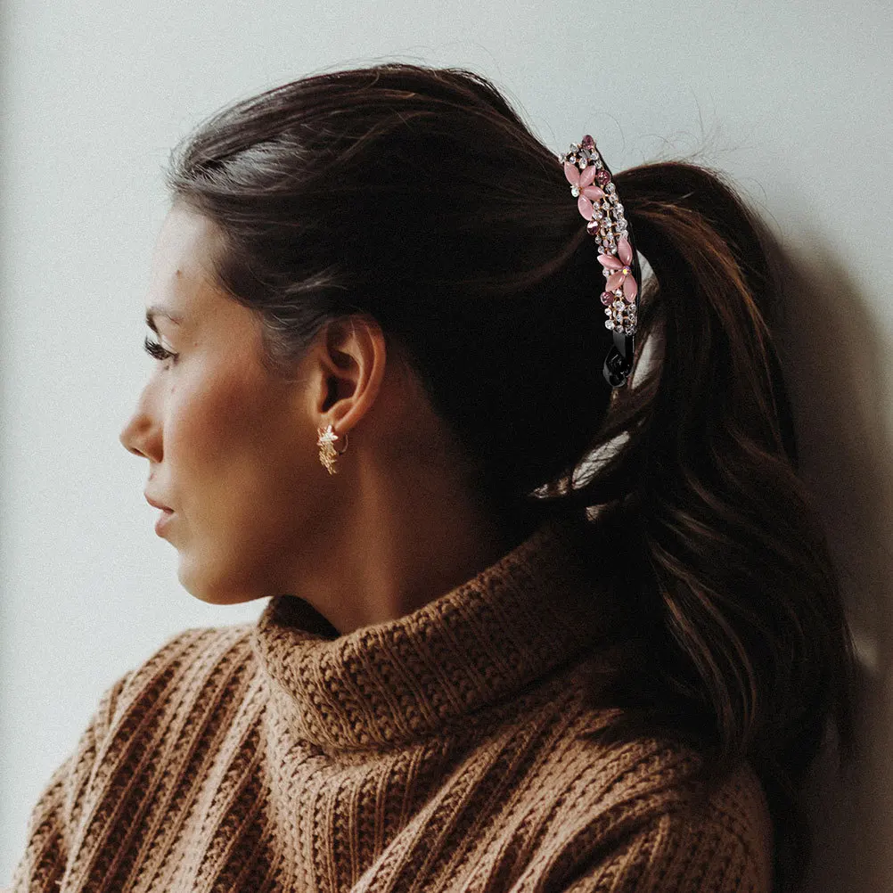 

2 шт. заколки-бананы со стразами для женщин, блестящие заколки для волос из сплава, для укладки хвоста, винтажные аксессуары для тонких и густых кудрявых волос