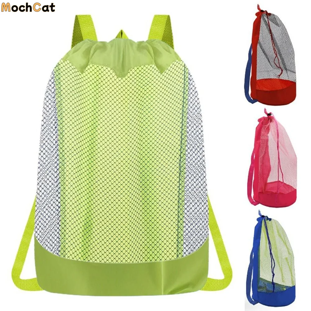 

Рюкзак для плавания большой вместимости, пляжная сумка, складная портативная сетчатая сумка для хранения, быстросохнущая, дышащая, для одежды