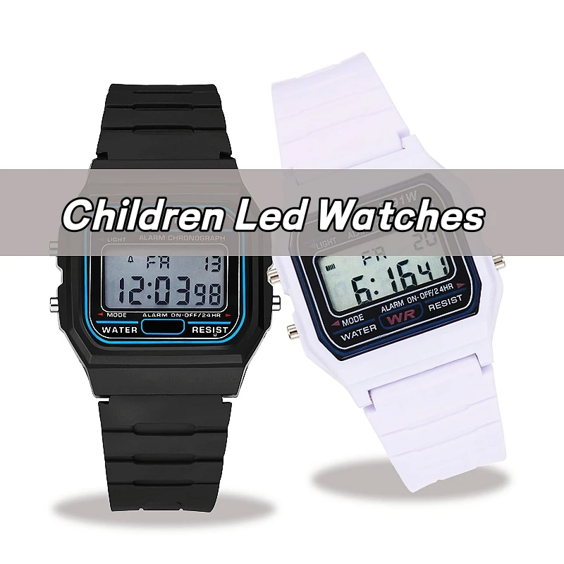 Children Sport LED Digital Watches Silicone Strap Boys Girls Electronic Watch Chronograph Alarm Students Clock Montre Enfant