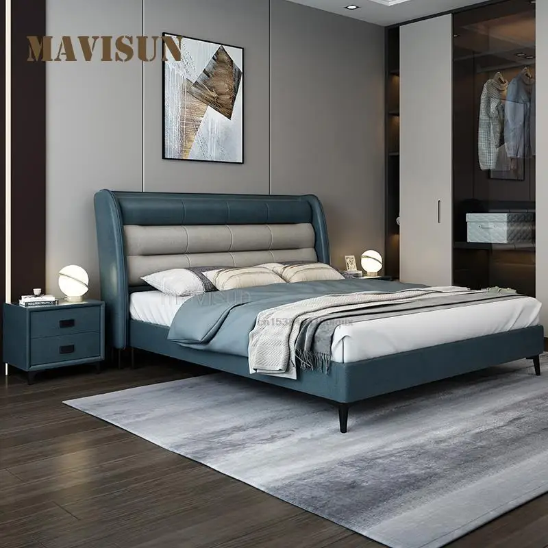 Master Bedroom Technology Cloth Bed 1.5m 1.8m Modern Minimalist Small Apartment Multifunctional Storage Double Bed Light Luxury