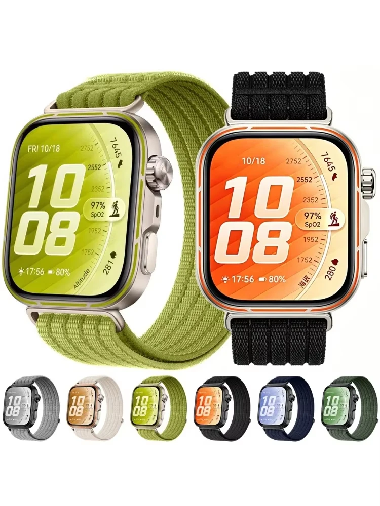 Armband für Huawei Watch Fit3/Fit4/4Pro/Fit5 Fit5 Pro Atmungsaktives Sport-Nylon-Schlaufenarmband Correa Huawei Watch Fit 5 4 3 Gürtel