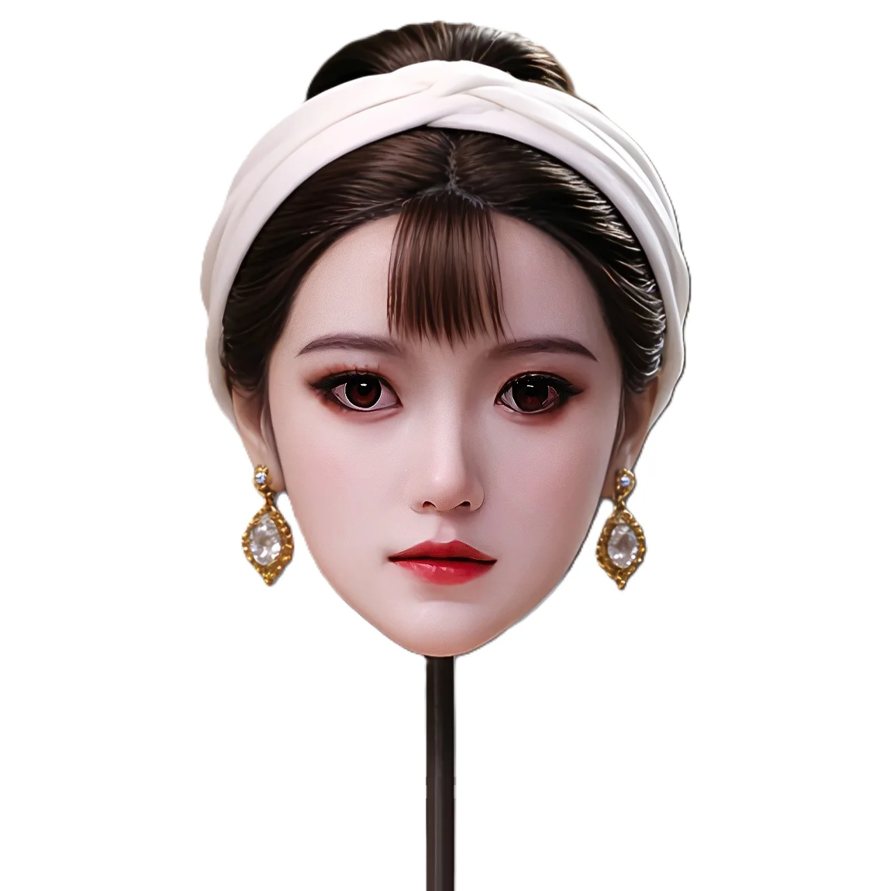 Wonanii Silicone Doll Head HYH-SHB-KB-0143 Wig Rooted Oral Cavity Life-Size Skin Texture M16 Interface Movable Joint Skeleton