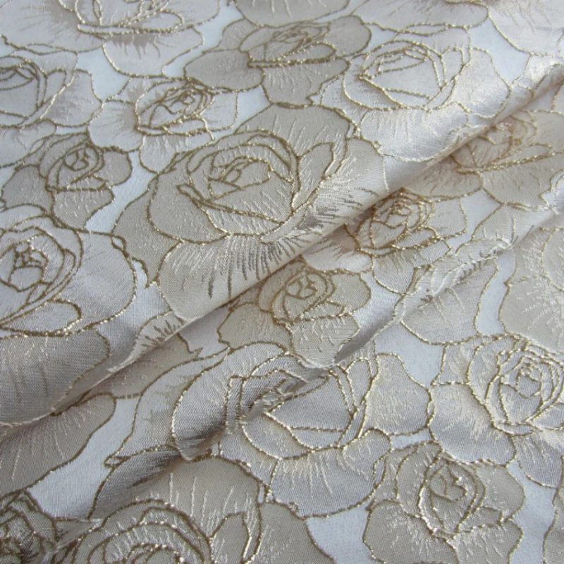 

Brocade Jacquard Embroidery Garment Fabrics Cheongsam Wedding Dress Ladies Coat Sewing Fabric Support Drop Shipping 100*144cm