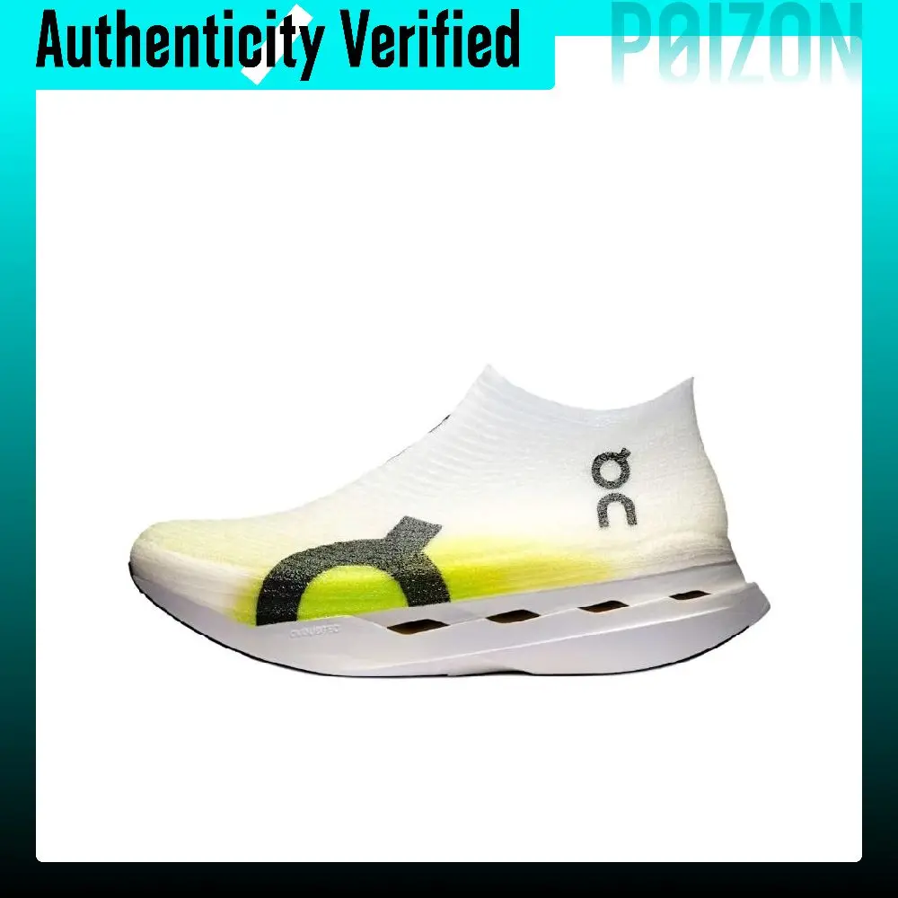 On Cloudboom Strike Mid top Casual Running Shoes Unisex White Yellow 3UE30012929