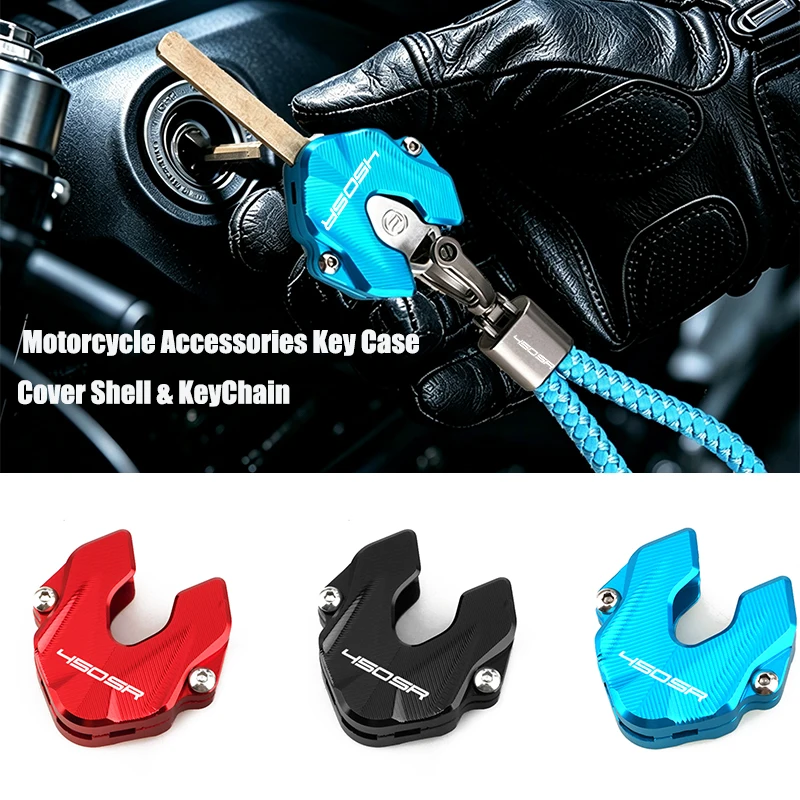 Fit-For-CFMOTO-450SR-450CLC-675SR-R-450SR-450CL-675SRR-CF-MOTO-Motorcycle-Accessories-CNC-Key-Cover-Case-Shell-KeyChain-Keyring