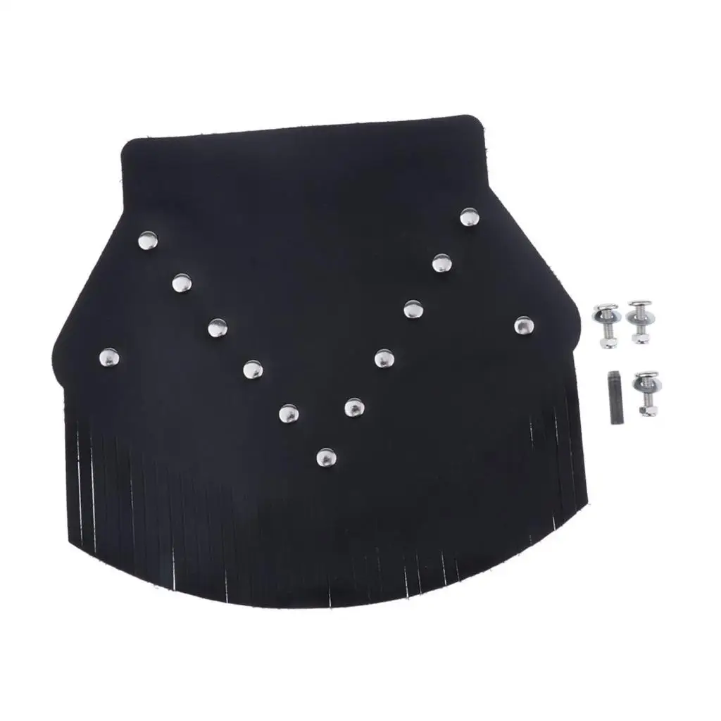 Guardabarros trasero de motocicleta para cuero PU Universal negro