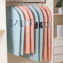 Clothes Dust Cover Household Clothes Coat Non-Woven Suit Cover Storage Clothes Dust Cover Hanging Pocket