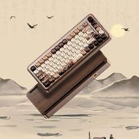 Akko MU01 MU02 Mountain Seclusion Wooden Mechanical Keyboard RGB Hot-swap BT 5.0 2.4G Wireless Type-C Wired Gaming Keyboard