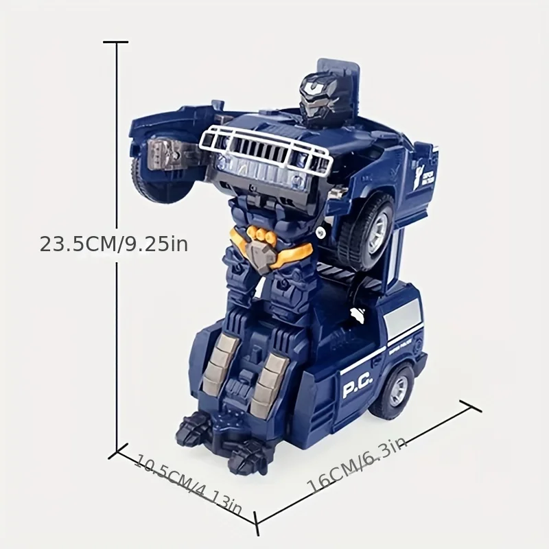 Automatic Transforming Robot Car Toy Car，360°Automatic Obstacle Avoidance Children's Electric Toy with Projection and Sound，Perf