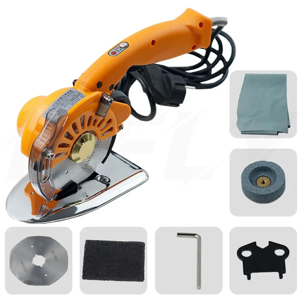 

GJ-100C Fabric Cutting Machine with Direct Drive Cutting Round Blade Cutting Cloth Machine Silent Servo Electric Round Knife