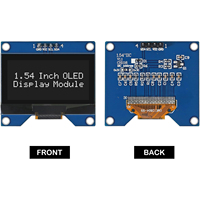 1.54 Inch OLED Module 12864 128x64 SSD1309 Driver IIC I2C Serial Interface Self-Luminous Display Board for Raspberry Pi 4 Pin