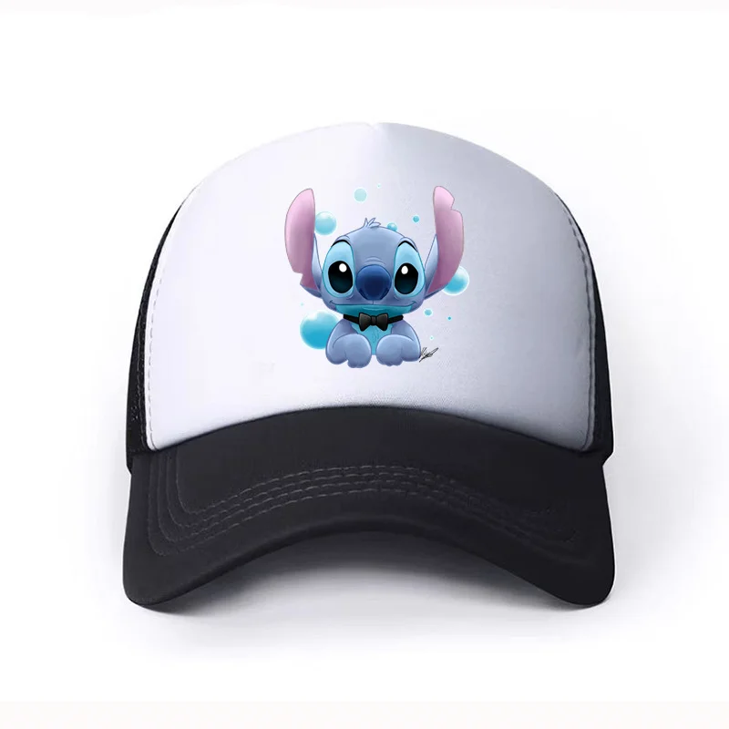 Kids Teen Stitch Hat Boys Girls 6-15Y Outdoor Visor Hat 58CM Sports Fashion Baseball Cap Charming Anime Print Kawaii Casual Hat