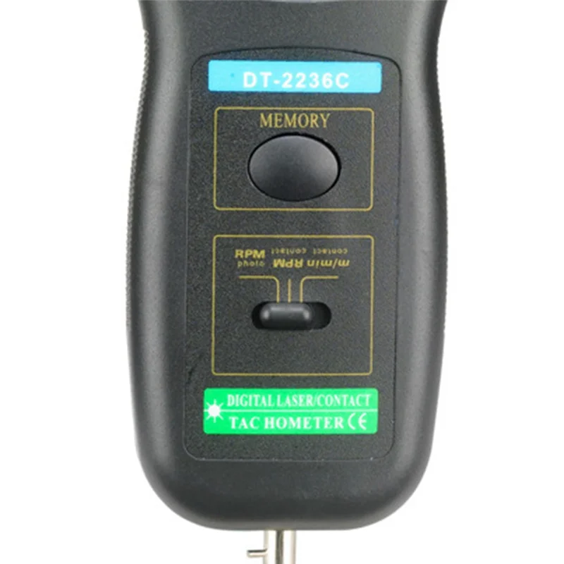 BISM DT2236C Speed Detector Meter Laser Tachometer DT 2236C LED Digital Optical Contact Tachometer Detector Meter