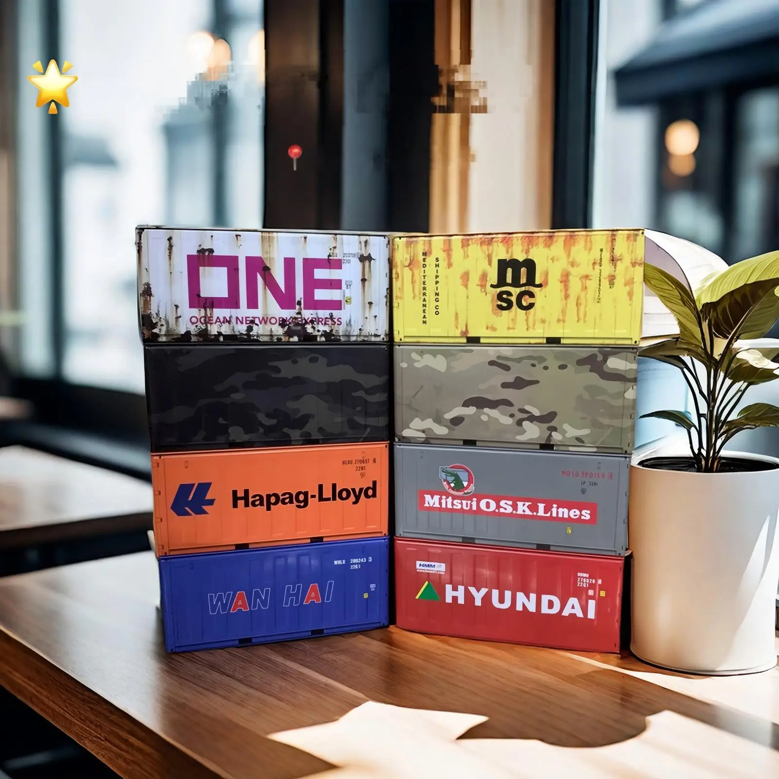 الإبداعية صندوق تخزين الحديد الصغير منظم سطح المكتب حاوية العناصر الصغيرة تحصيل صندوق تخزين هدايا الاطفال ديكور مصغر #1