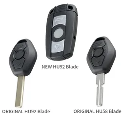 Car Key Fob Case Shell Replacement Insert Key Remote Cover Fit for BMW 120 E60 E61 E70 E81 E87 3 320 E90 E91 E92 5 X1 X5 X6 Z4