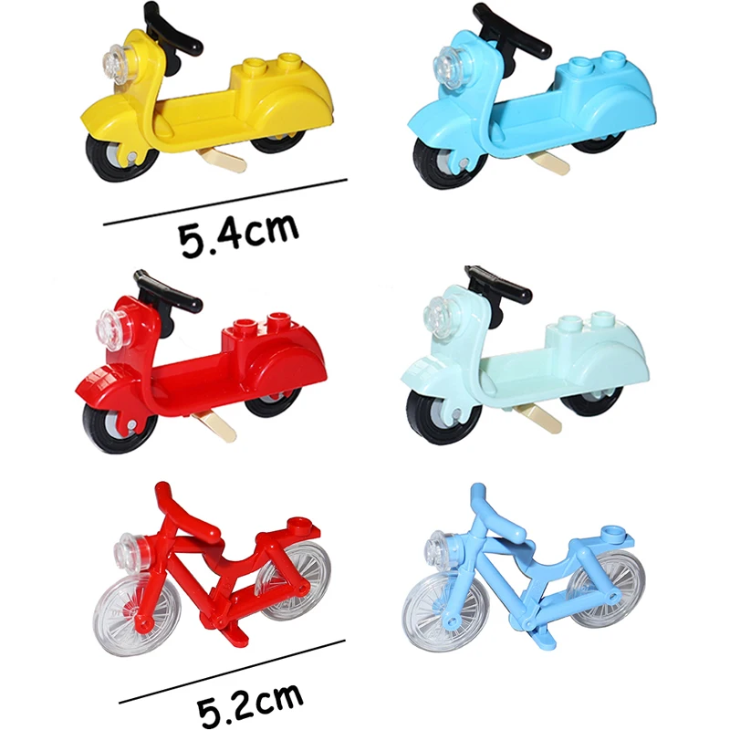 

Building Block MOC Bricks Bike Bicycle Scooter Model Little Sheep Motorcycle City Traffic Bicycle Motor Vehicle Car DIY Toys