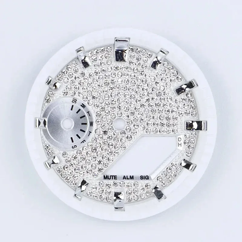 Luxus Silber Rose Gold Diamant Zifferblatt für Casio Ga2100 Ga2100 DIY-Uhr Mod Kit Zifferblatt Skala modifizierte Uhren teile Zubehör