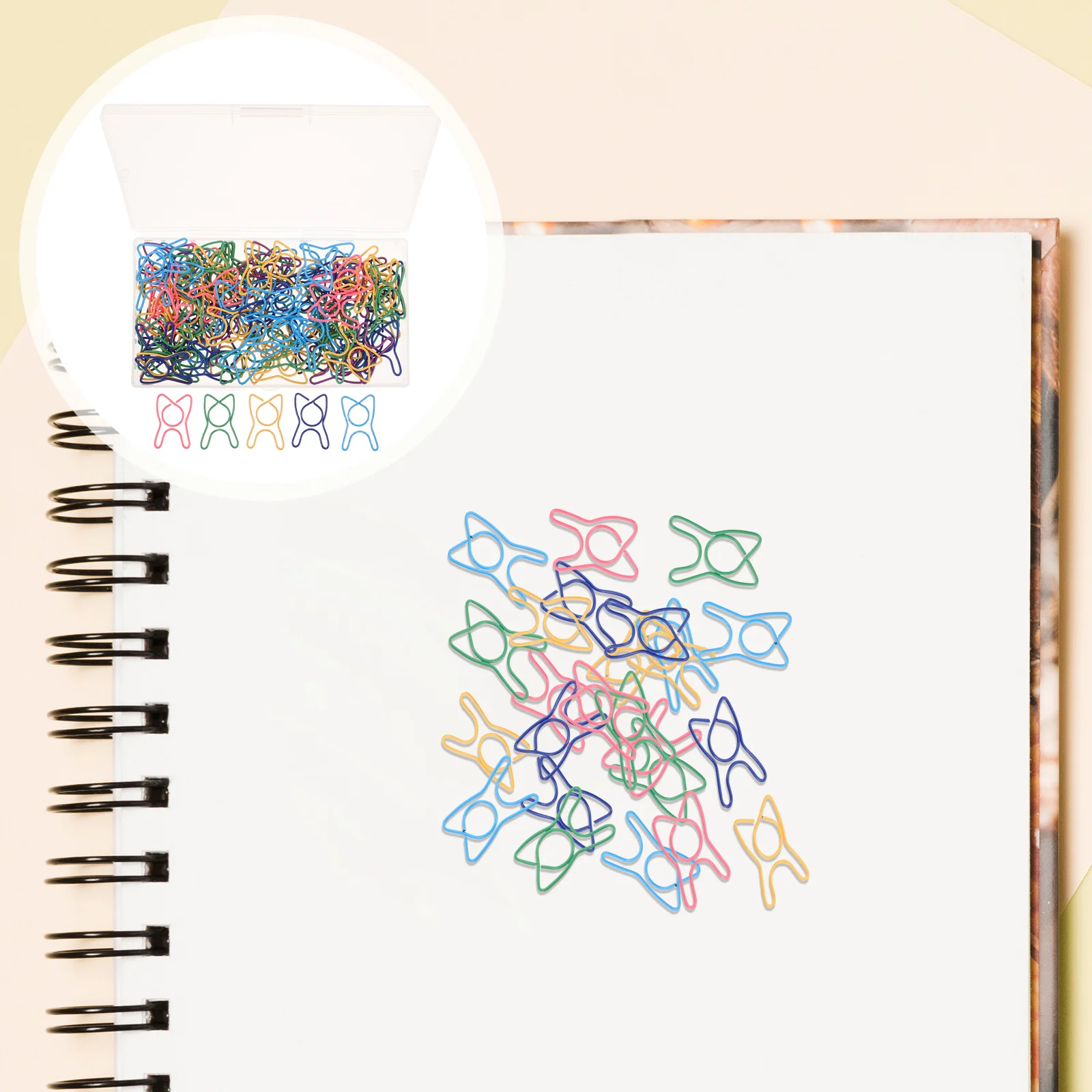 

100pcs Colorful Paper Clips Tooth-Shaped Metal Mini Clips For Office School Stationery Scrapbooking Planner Journal Craft