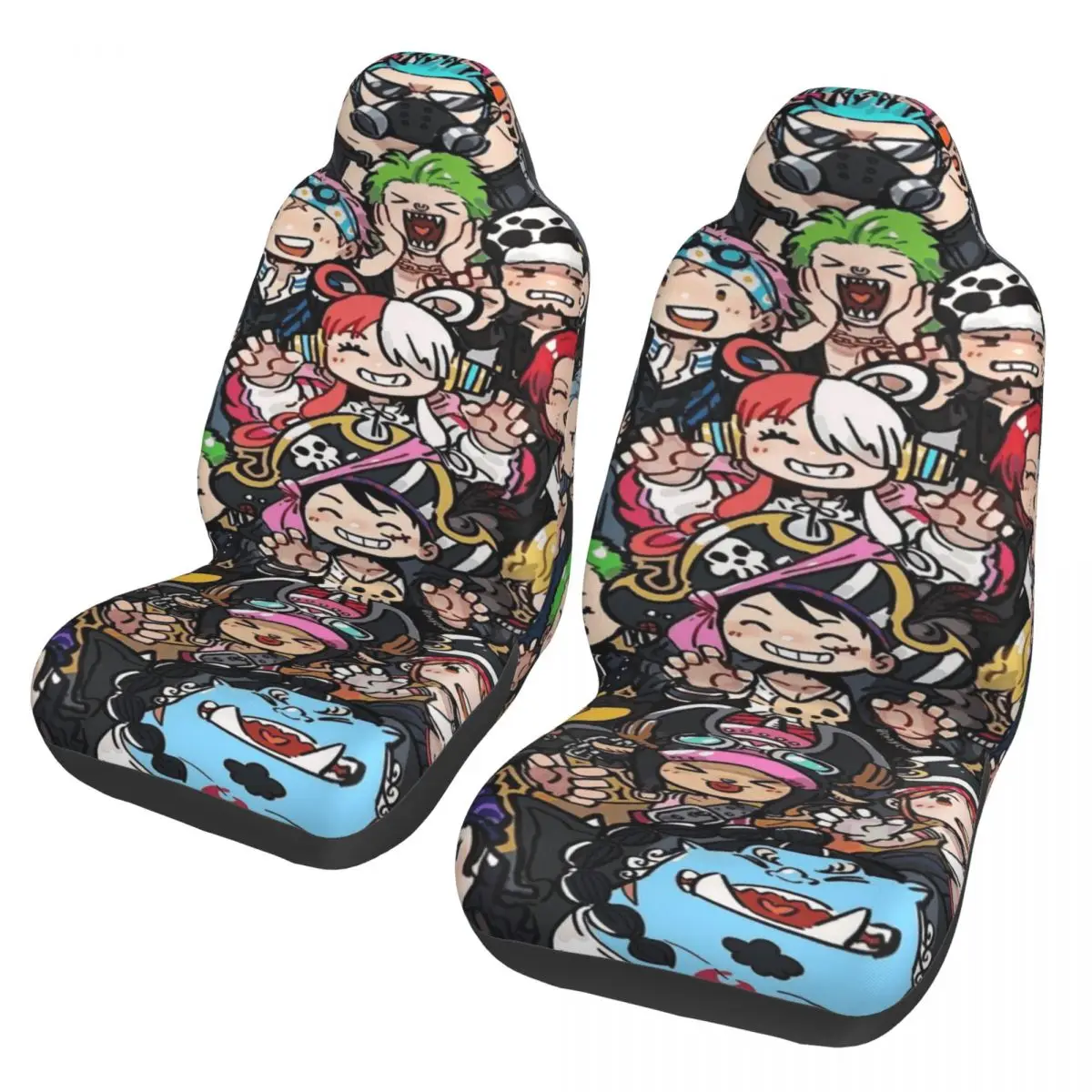 

Чехлы на передние сиденья Luffys O-one-pieces 2 для легковых автомобилей, грузовиков, седанов, внедорожников, прочные чехлы для ковшеобразных сидений