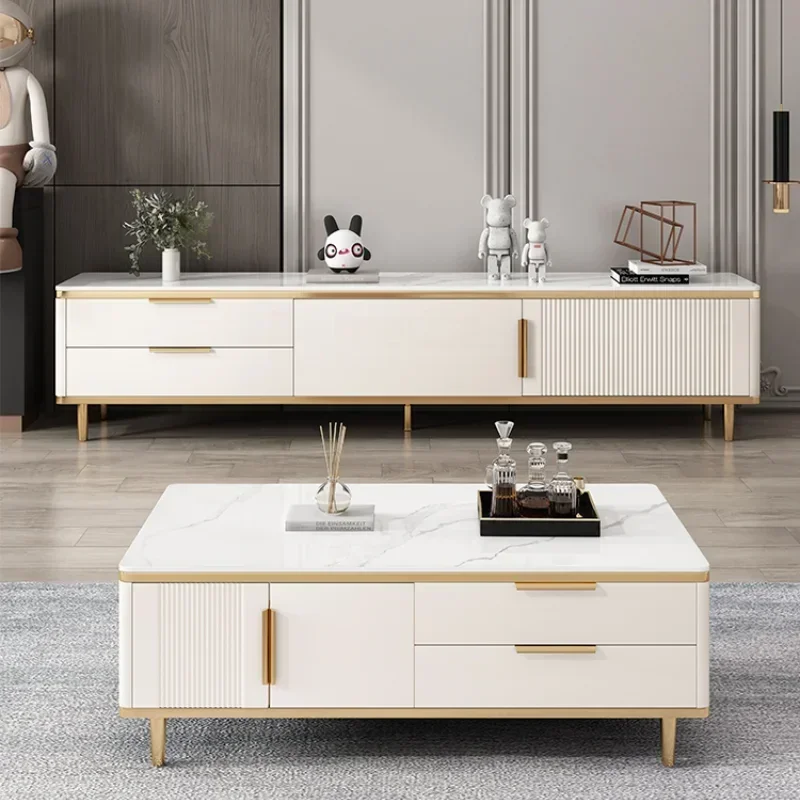 

Floor Luxury Modern Tv Cabinet White Living Room Nordic Monitor Stand Home Storage Tv Salon Moderne House Furniture