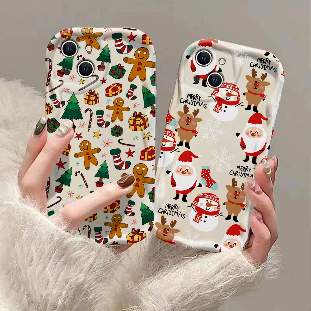 Casing Ponsel Pola Pohon Natal Mewah untuk Motorola Moto E14 G24 G75 G35 R13 G54 G34 G84 G53 G52 E22 Edge 50 Pro Ultra 4G 5G