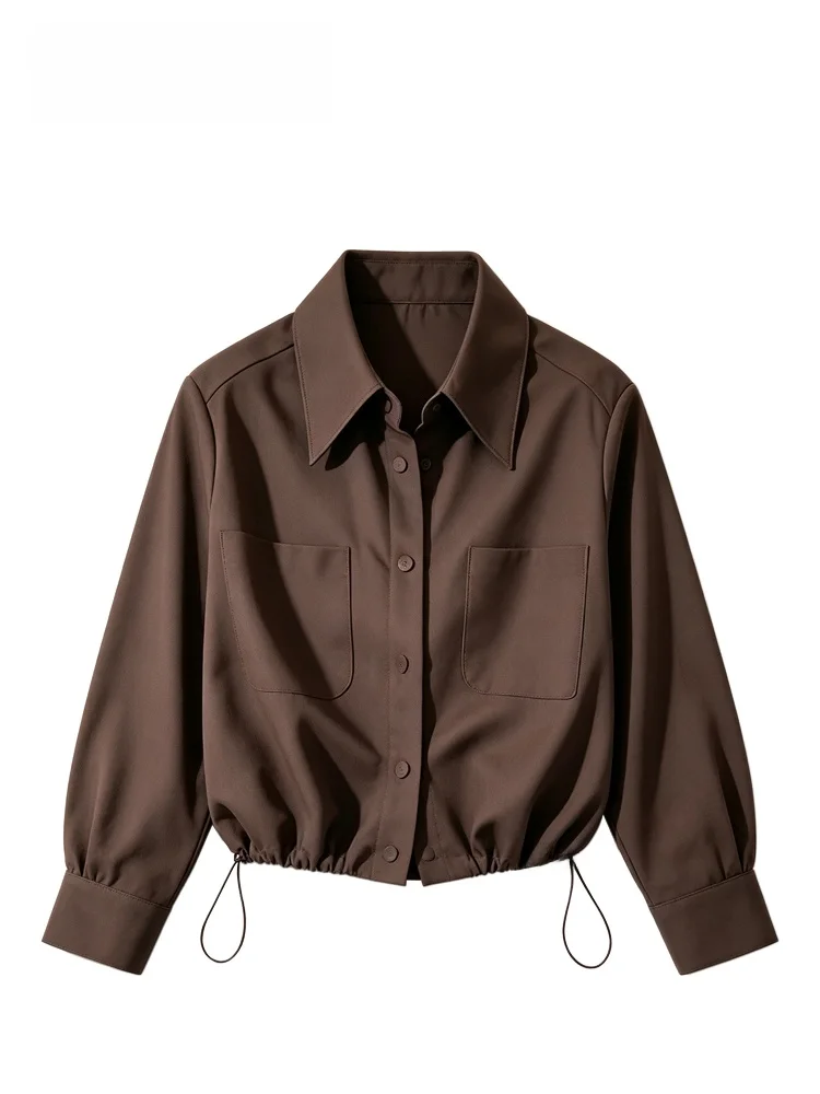 Cara CLUB plus Size Women's Fashionable Slimming Short Jacket with Stand Collar Long Sleeves Casual Style Autumn New Arrivals
