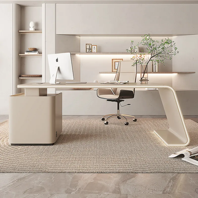 

Luxury Standing Office Desk Drawer Decoration Design Aesthetic Office Desk Portable Conference Meuble Bureau Trendy Furniture