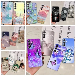 For Samsung Galaxy A25 5G 2023 Case Samsung A15 5G A35 A555G Transparent Soft TPU Etui With Fashion Pattern Galaxy A15 4G Cover