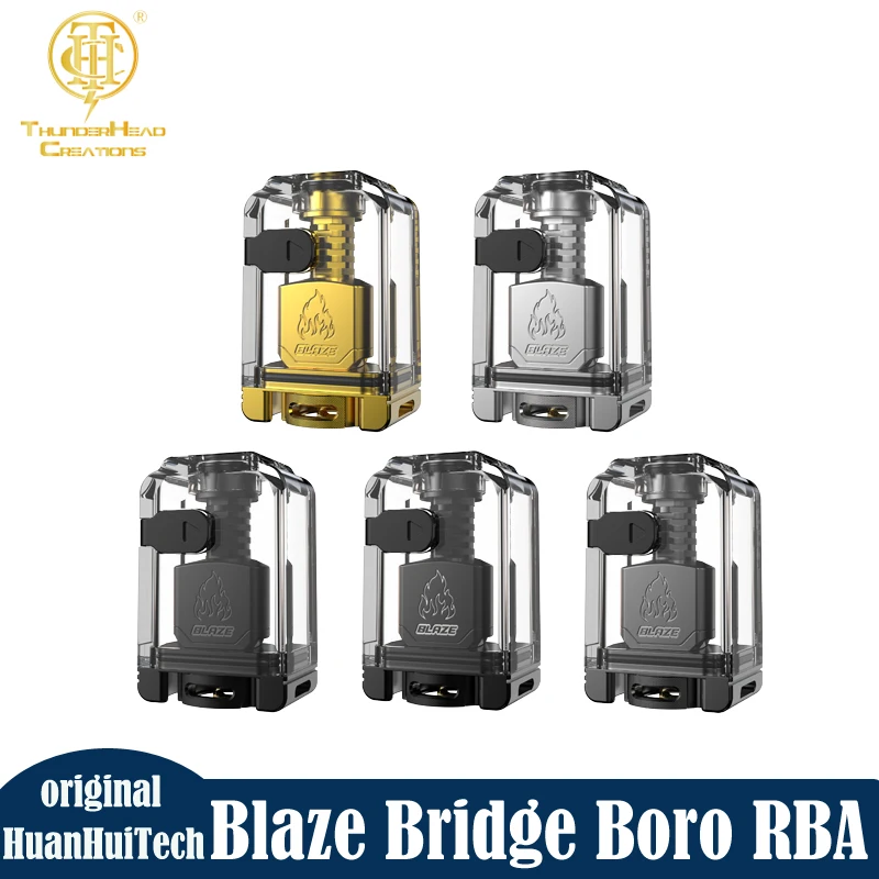 

Original Thunderhead Creations Blaze Bridge With Boro Vape Tank 4ml Capacity 3D Honeycomb Airflow System 510 Thread Atomizer