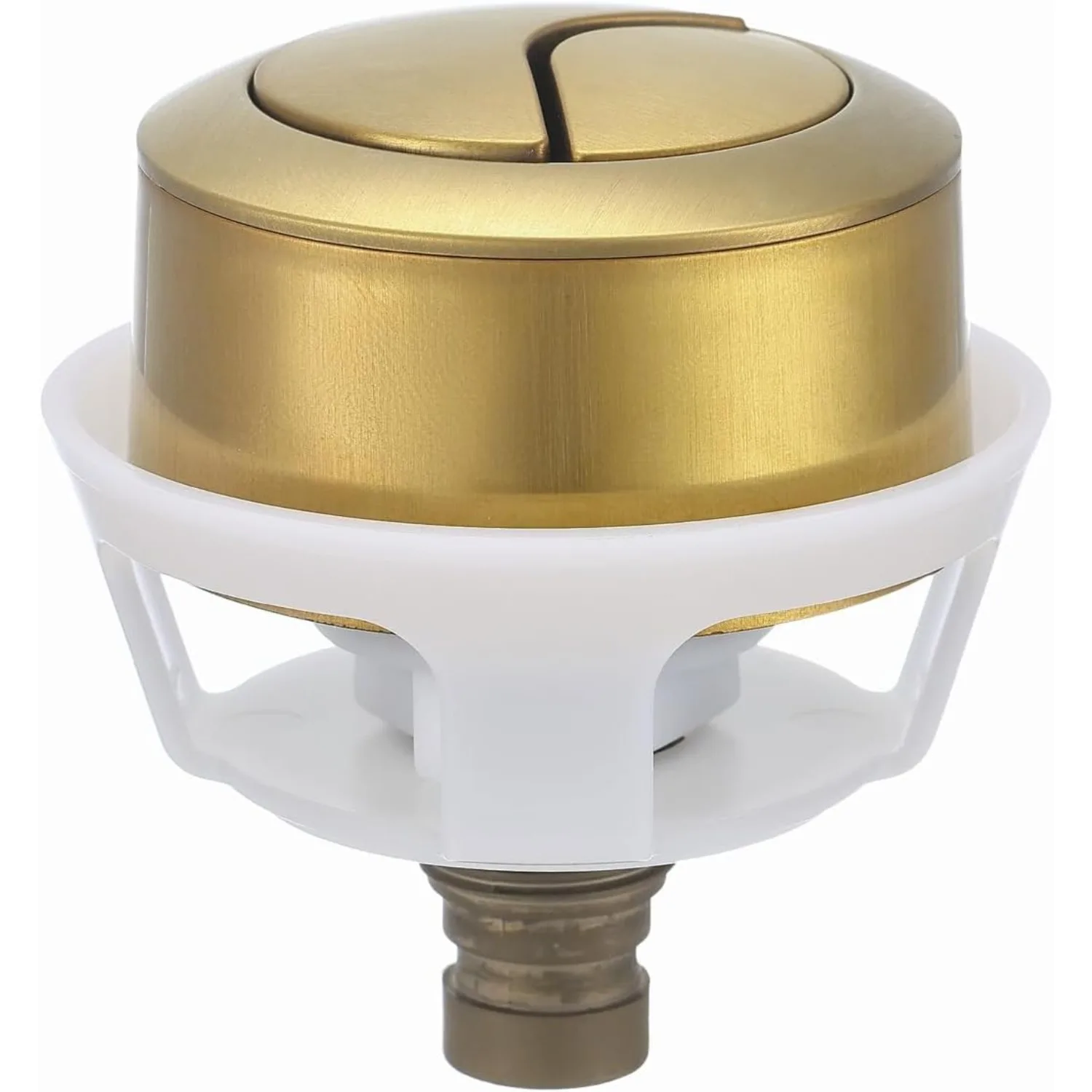 

Dual Flush Button Brushed Gold Finish, Universal 20-60mm Mount Compatible with Geberit Cisterns ABS Brass Construction