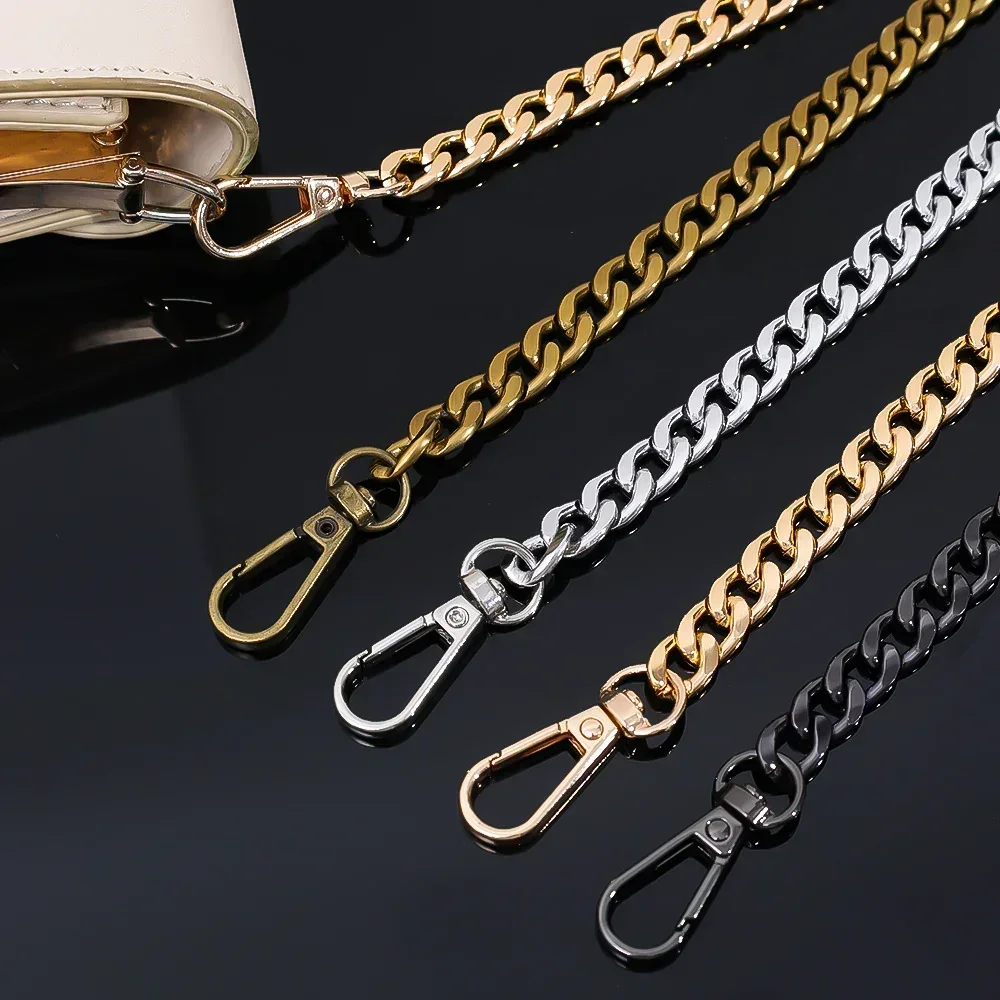 120cm Metal Chain Golden Silvery Black Aluminum Chain For Jewelry Making Findings Bag Chain Strap Handle Replacement Chains